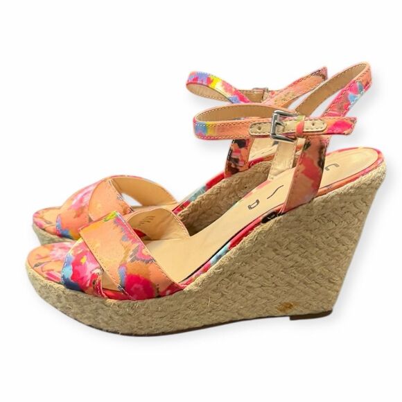 UNISA Women’s Multicolor Floral Espadrille Wedge Sandals Size 9.5M - Picture 4 of 7